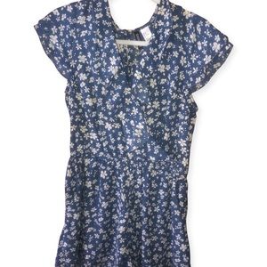 H&M blue and white floral romper